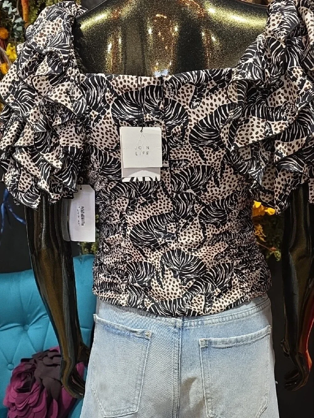 Zara top black